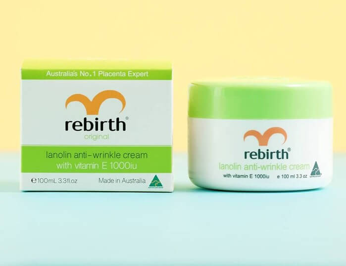 Rebirth,Lanolin Anti-Wrinkle Cream,ครีมบำรุงผิวหน้า,ลดรอยดำสิว,ผิวนุ่นชุ่มชื่น,Rebirth Lanolin Anti-Wrinkle Cream (RB01) 100g