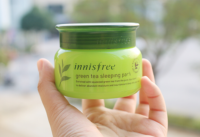 Innisfree Green Tea Sleeping Mask 80ml สลีปปิ้งมาสก์จากน้ำสกัดใบชาเขียวออแกนิคบริสุทธิ์ เติมความชุ่มชื้นให้ผิวได้ตลอดคืน 